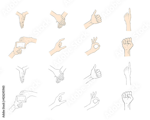 hand sign basic set