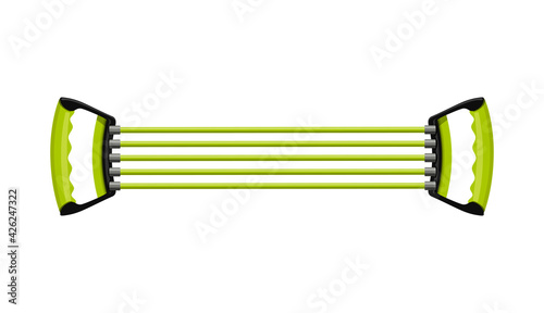 Vector illustration of chest expander exercise equipment