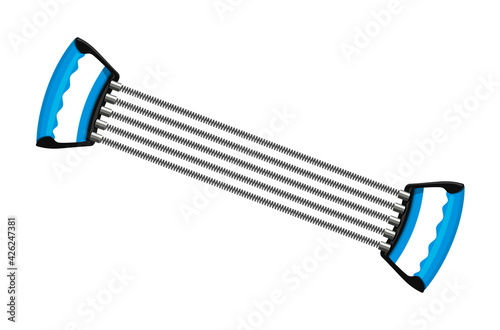 Vector illustration of chest expander exercise equipment