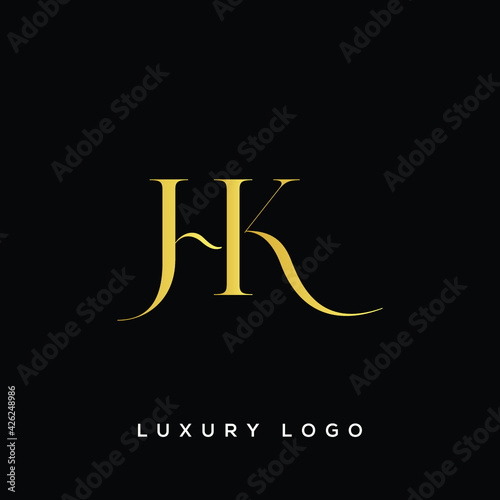 HK letter logo alphabet monogram icon symbol