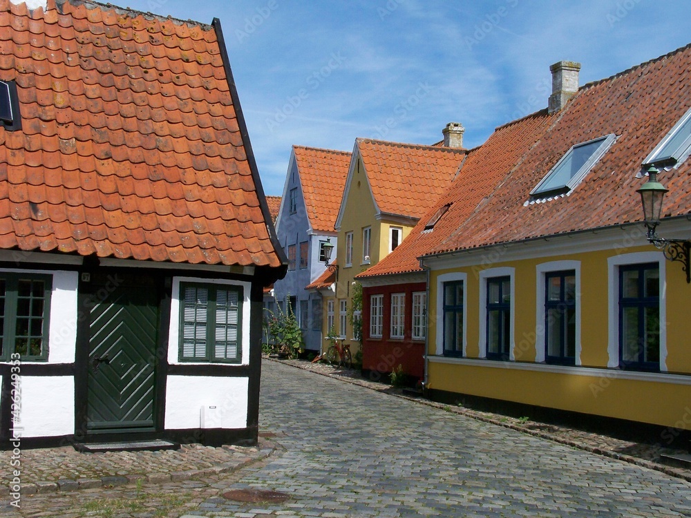 Medieval street in aero denmark