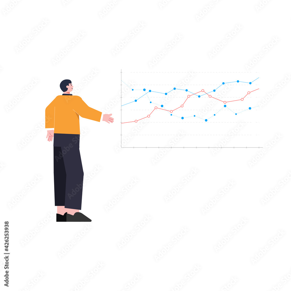 fluctuating stock career development graphic illustration fluctuating stock career development graphic illustration