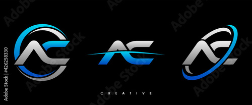 AC Letter Initial Logo Design Template Vector Illustration