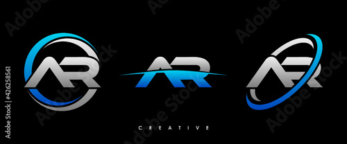 AR Letter Initial Logo Design Template Vector Illustration