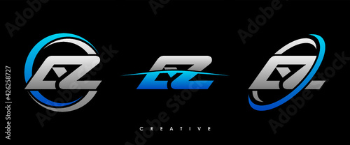 AZ Letter Initial Logo Design Template Vector Illustration