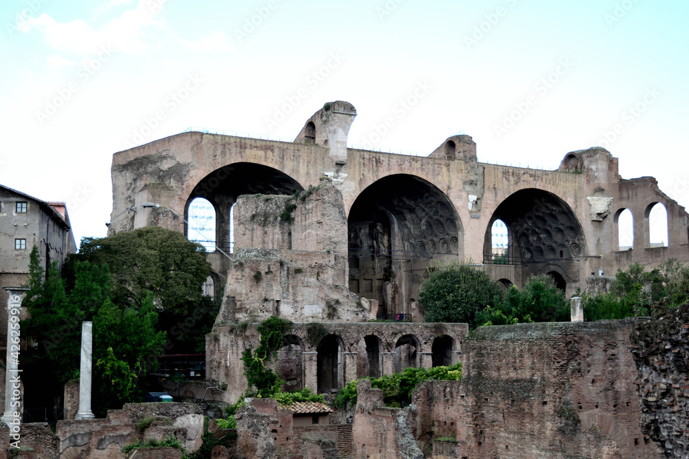 Basilica of Maxentius and Constantine  (Basilica di Massenzio) - roman forum - Rome, Italy
