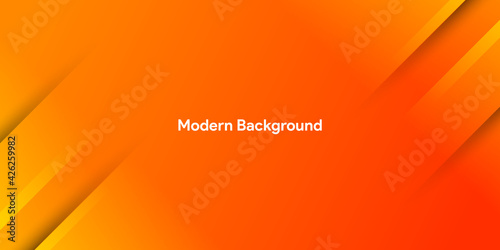 Abstract 3d orange background with blank space of paper layer	
