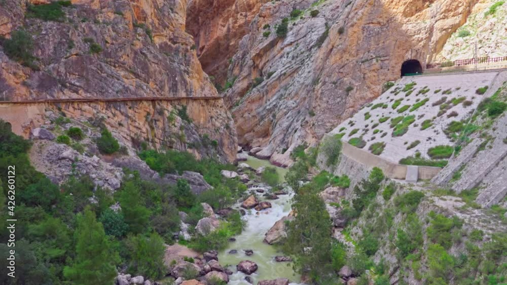 Valley at Caminito del Rey, south of Spain Valley at Caminito del Rey, south of Spain