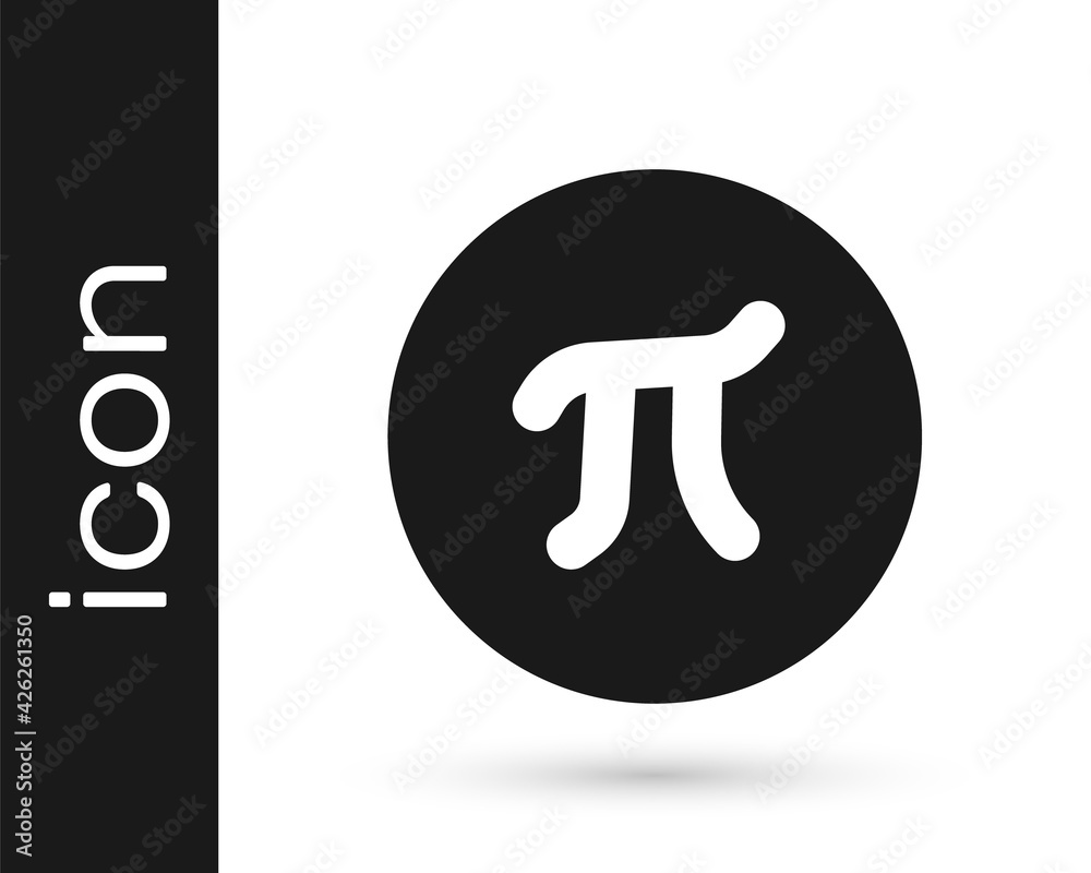 Black Pi symbol icon isolated on white background. Vector Black Pi symbol icon isolated on white background. Vector