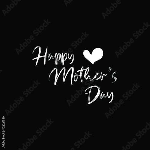 Happy Mother's Day Typography Greeting Card.
