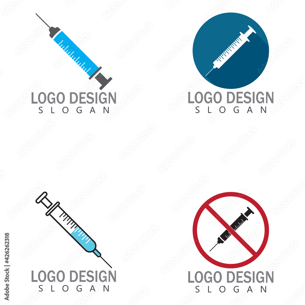 Syringe injection icon vector template and symbol Syringe injection icon vector template and symbol
