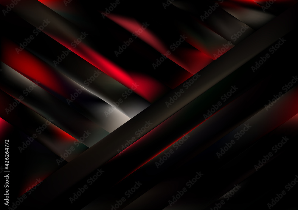 Obraz na plátně Cool Red Abstract Shiny Background