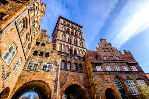 Bild auf Leinwand old town of lubeck in germany