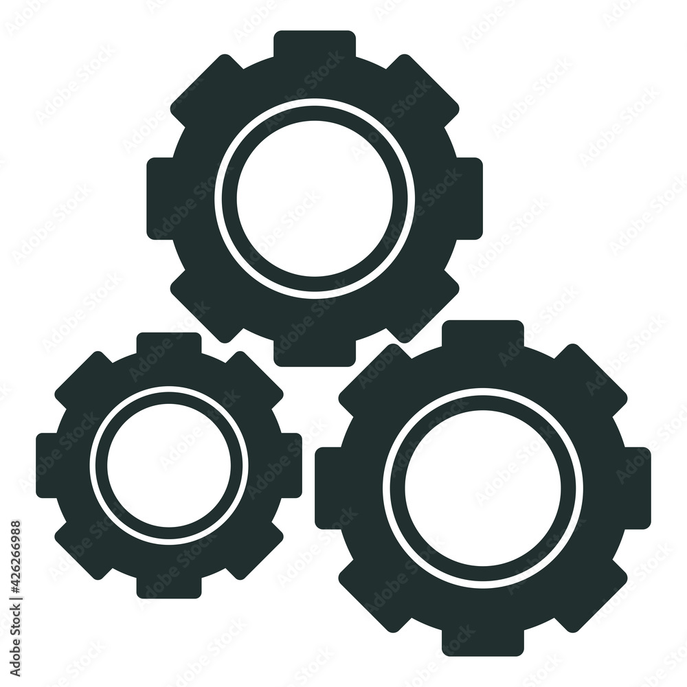 gears machine icon gears machine icon
