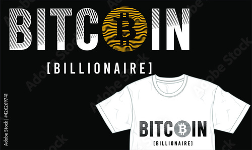 bitcoin slogan and logo t shirt design 