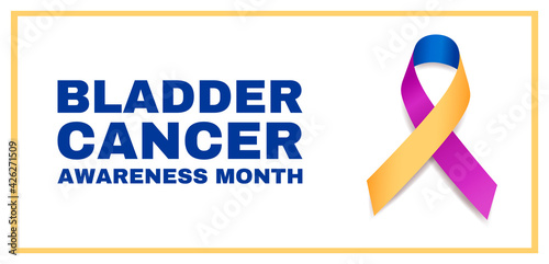 Bladder cancer awareness month concept. Vector illustration. .