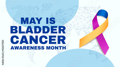 Bladder cancer awareness month concept. Vector illustration. .