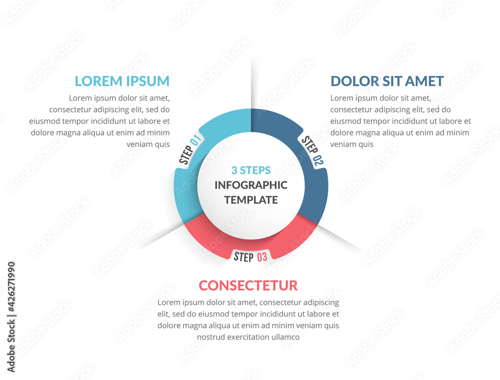 Naklejka premium Circle Infographics - Three Elements