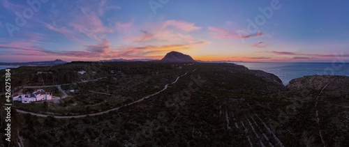 Aerial views from a sunset in Cabo San Antonio  photo