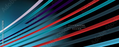 Abstract colorful lines vector background. Internet, big data and technology connections concept, abstract template
