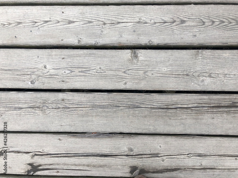 Sidewalk from boards, darkened board, wooden sidewalk, background