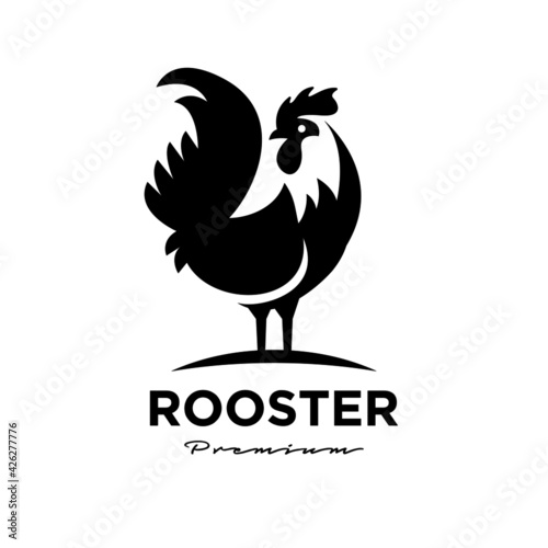 Rooster icon logo design template Vector Illustration