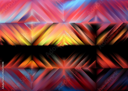 Red Yellow and Blue Abstract Graphic Background Image