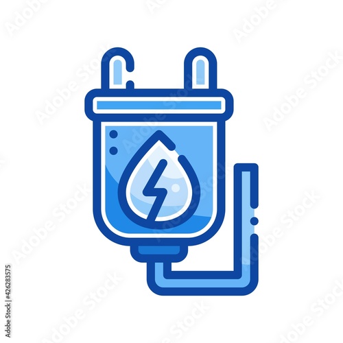 charger icon in filled line style isolated on white background. EPS 10