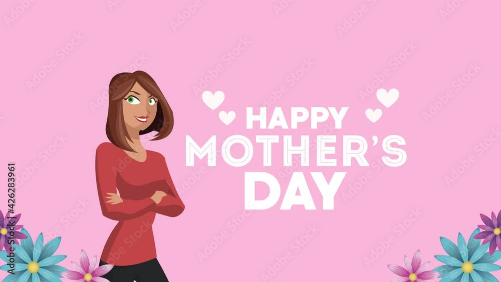 happy mothers day lettering with elegant mommy happy mothers day lettering with elegant mommy