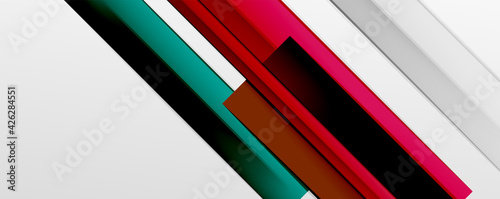 Multicolored lines background. Design template for business or technology presentations, internet posters or web brochure covers