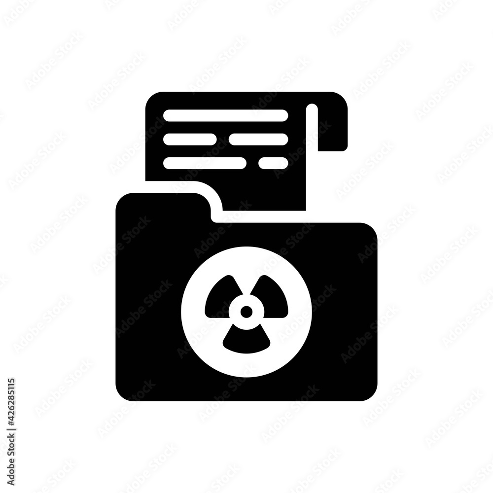 radiation icon in solid style isolated on white background. EPS 10 radiation icon in solid style isolated on white background. EPS 10