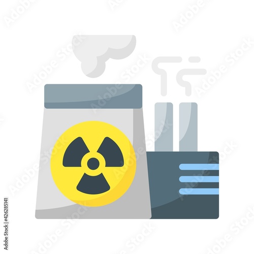 radiation icon in flat style isolated on white background. EPS 10