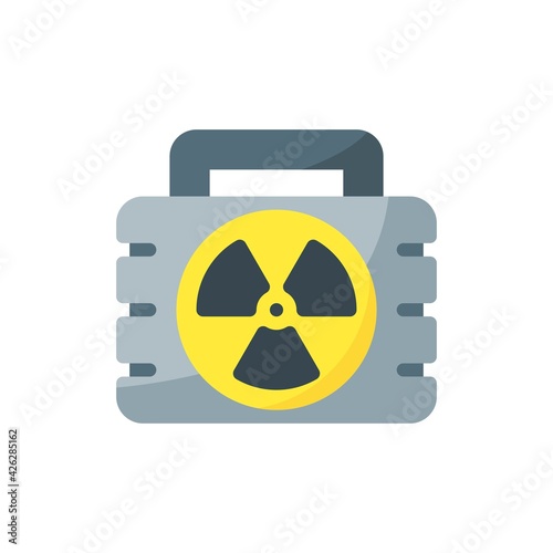 radiation icon in flat style isolated on white background. EPS 10