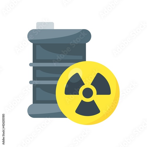 radiation icon in flat style isolated on white background. EPS 10