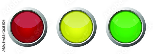 vector start and stop button, red button, yellow button, green button Free Download vector start and stop button, red button, yellow button, green button - GFXLoad