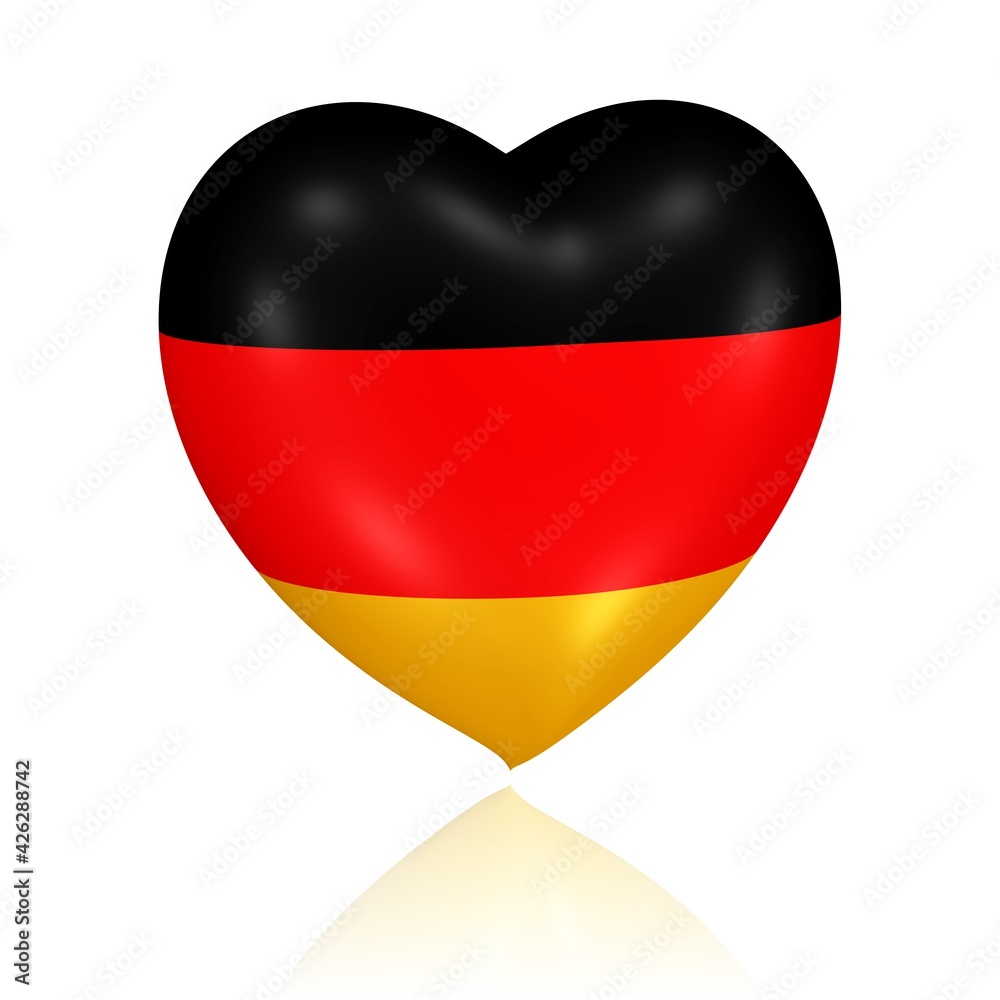 Herz in den Farben der deutschen Flagge Herz in den Farben der deutschen Flagge
