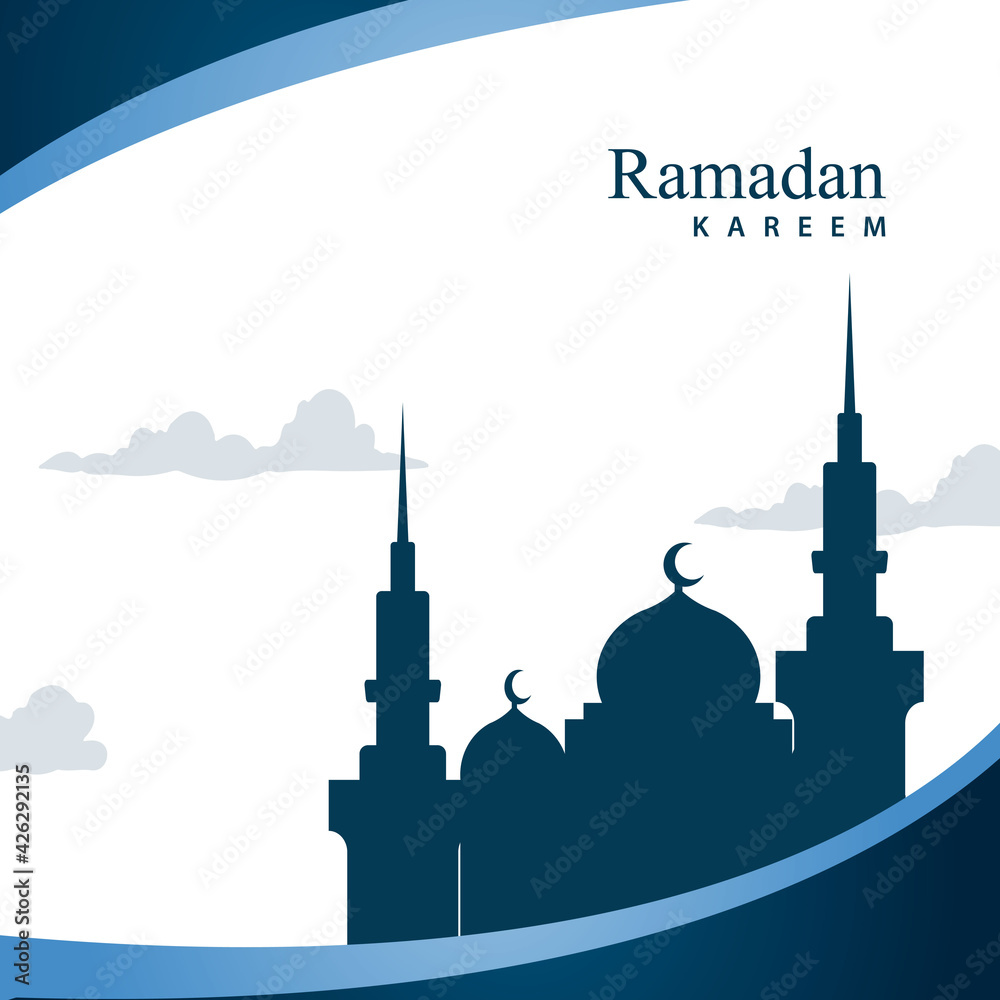 Fototapeta premium ramadan Social media post template design , elegant square cover with arabian ornament