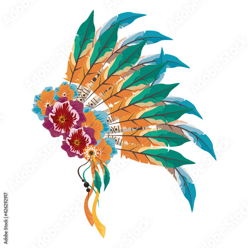 bonnet of feathers