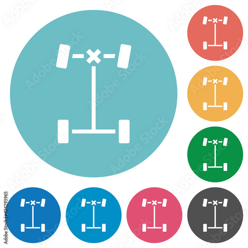 Front differential lock flat round icons
