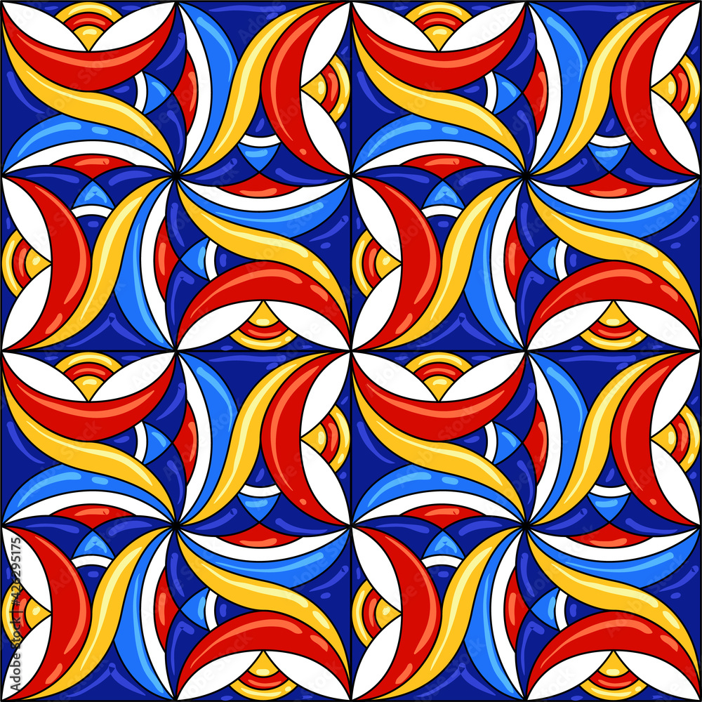 Ceramic tile pattern. Gorgeous seamless pattern. Can be used for wallpaper pattern fills web page background or surface textures Ceramic tile pattern. Gorgeous seamless pattern. Can be used for wallpaper pattern fills web page background or surface textures