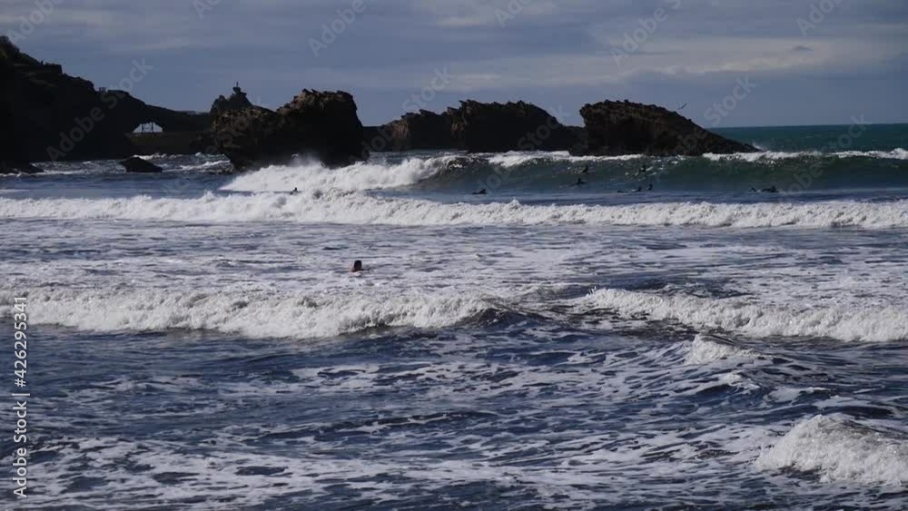 Surf spot in Biarritz, Basque Country, France Surf spot in Biarritz, Basque Country, France