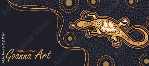 Aboriginal goanna poster design