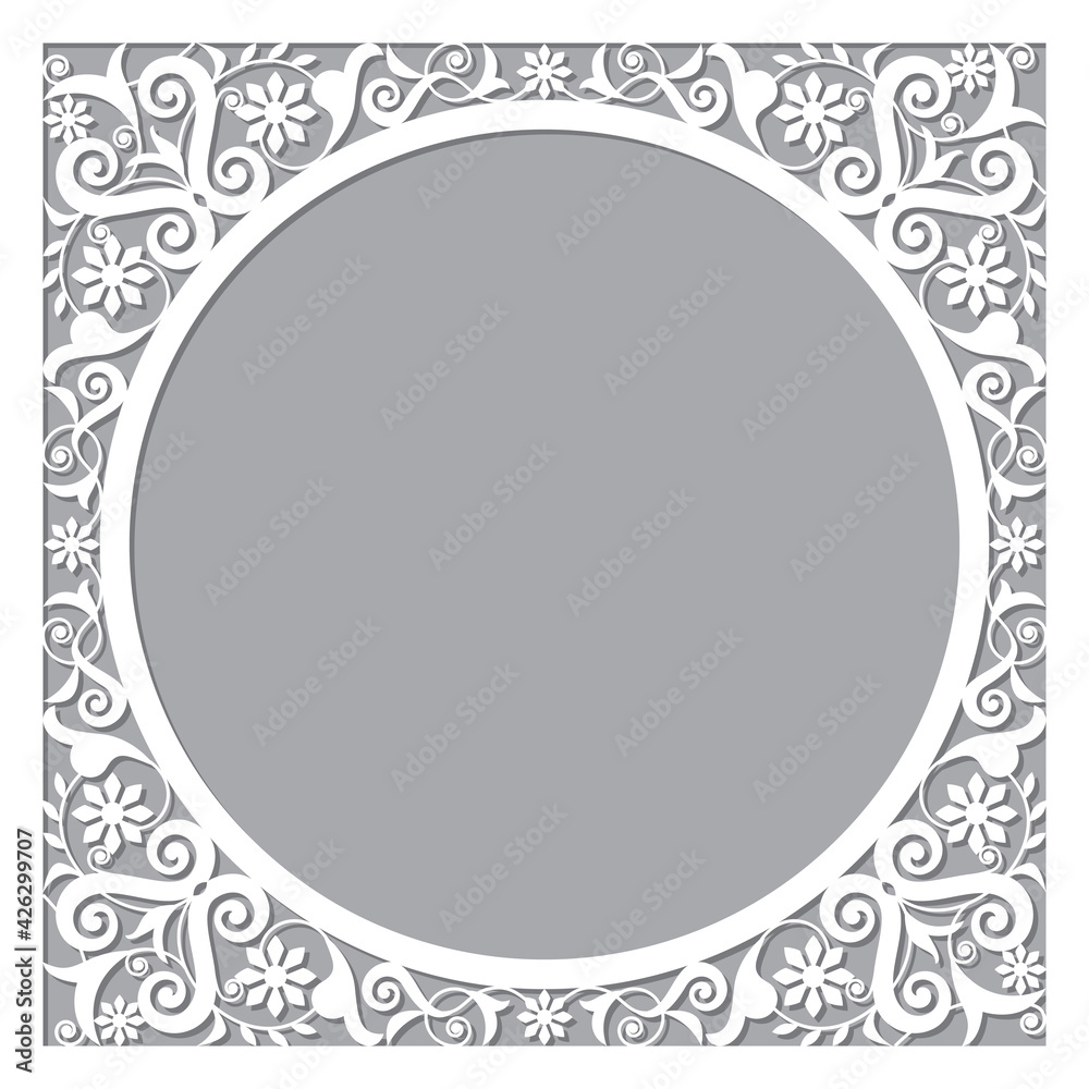 Moroccan openwork vector frame or border design with corners - perfect for greeting card or wedding invitation
Moroccan openwork vector frame or border design with corners - perfect for greeting card or wedding invitation