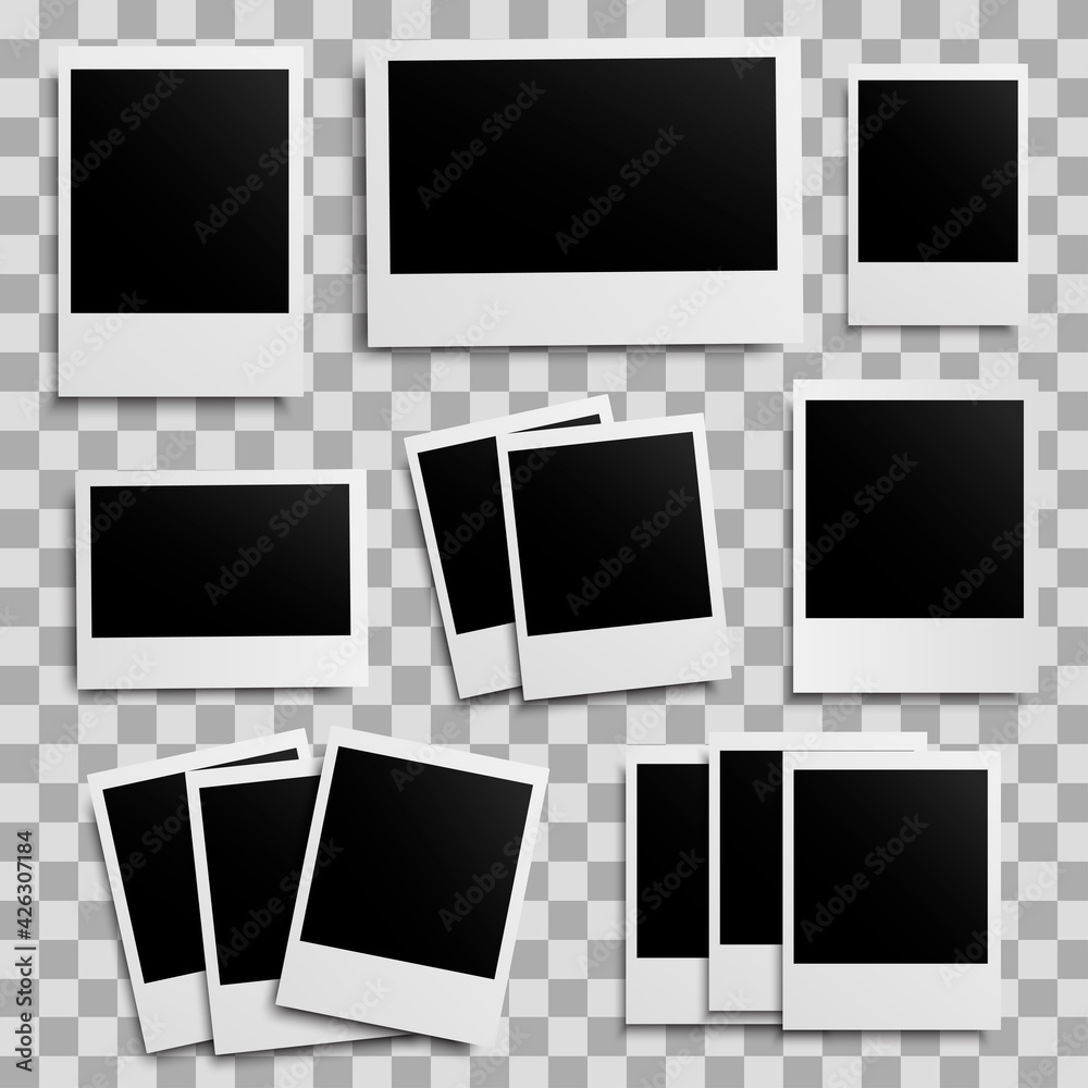 Set of empty photo frames. Collection of vector templates Set of empty photo frames. Collection of vector templates