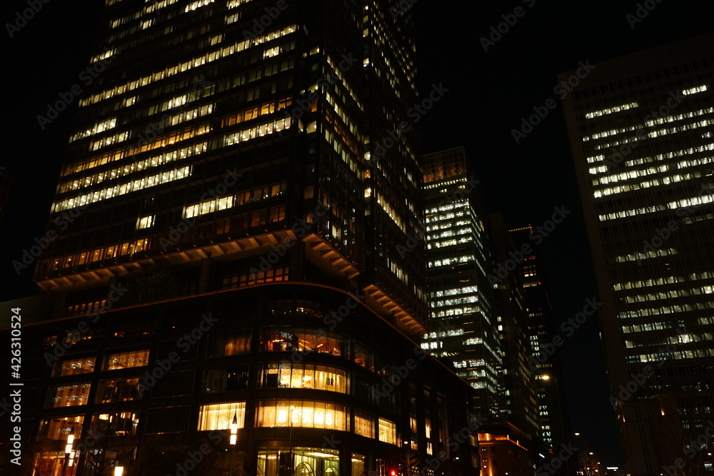 Night view of Tokyo, Japan. Image of business district. - 東京の夜景 日本 Night view of Tokyo, Japan. Image of business district. - 東京の夜景 日本
