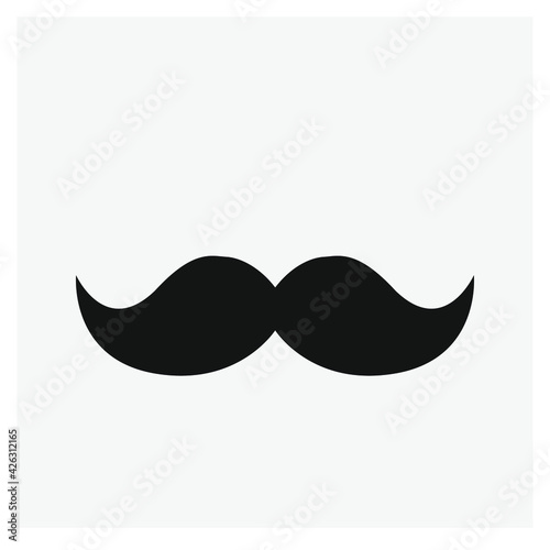 mustache vector icon.  Editable stroke. Linear style sign for use on web design and mobile apps, logo. Symbol illustration. Pixel vector graphics - Vector