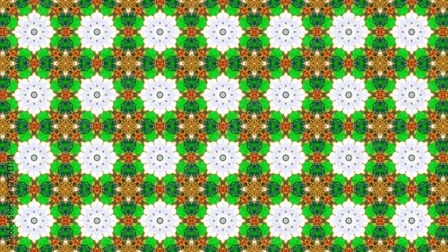 Abstract Geometrical Motion Graphics Background. Computer generated loop animation. Multicolored Shapes Pattern