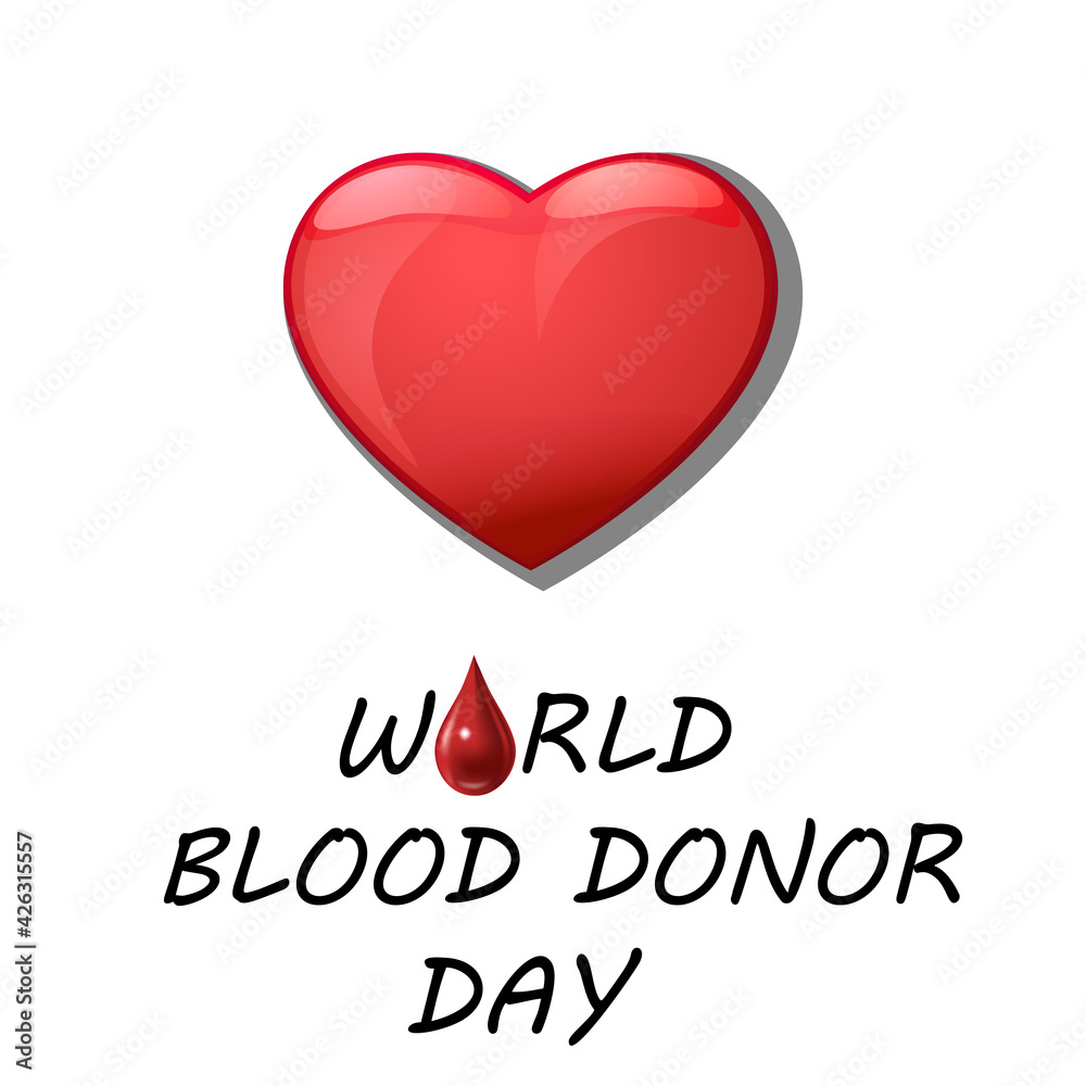 World blood donor day card Vect ill World blood donor day card Vect ill