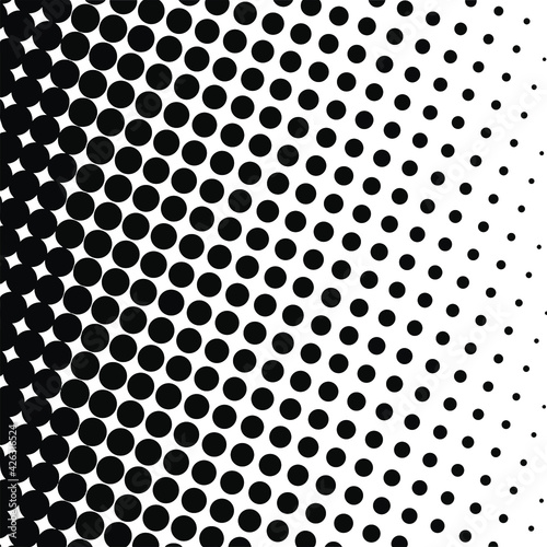 Black halftone background. Black polka dot. Halftone pattern. Modern Halftone Background, backdrop, texture, pattern. Vector illustration. Halftone Backdrop.