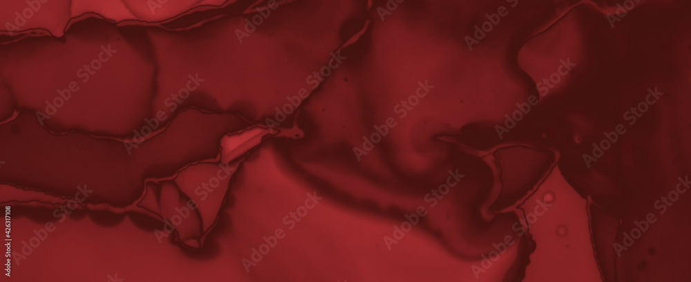 Fototapeta premium Grungy Blood Background. Rose Ink Banner. Halloween Splatter Black. Watercolor Maroon Texture. Blood Background. Abstract Fluid Wallpaper. Halloween Spatter Black. Watercolour Blood Background.